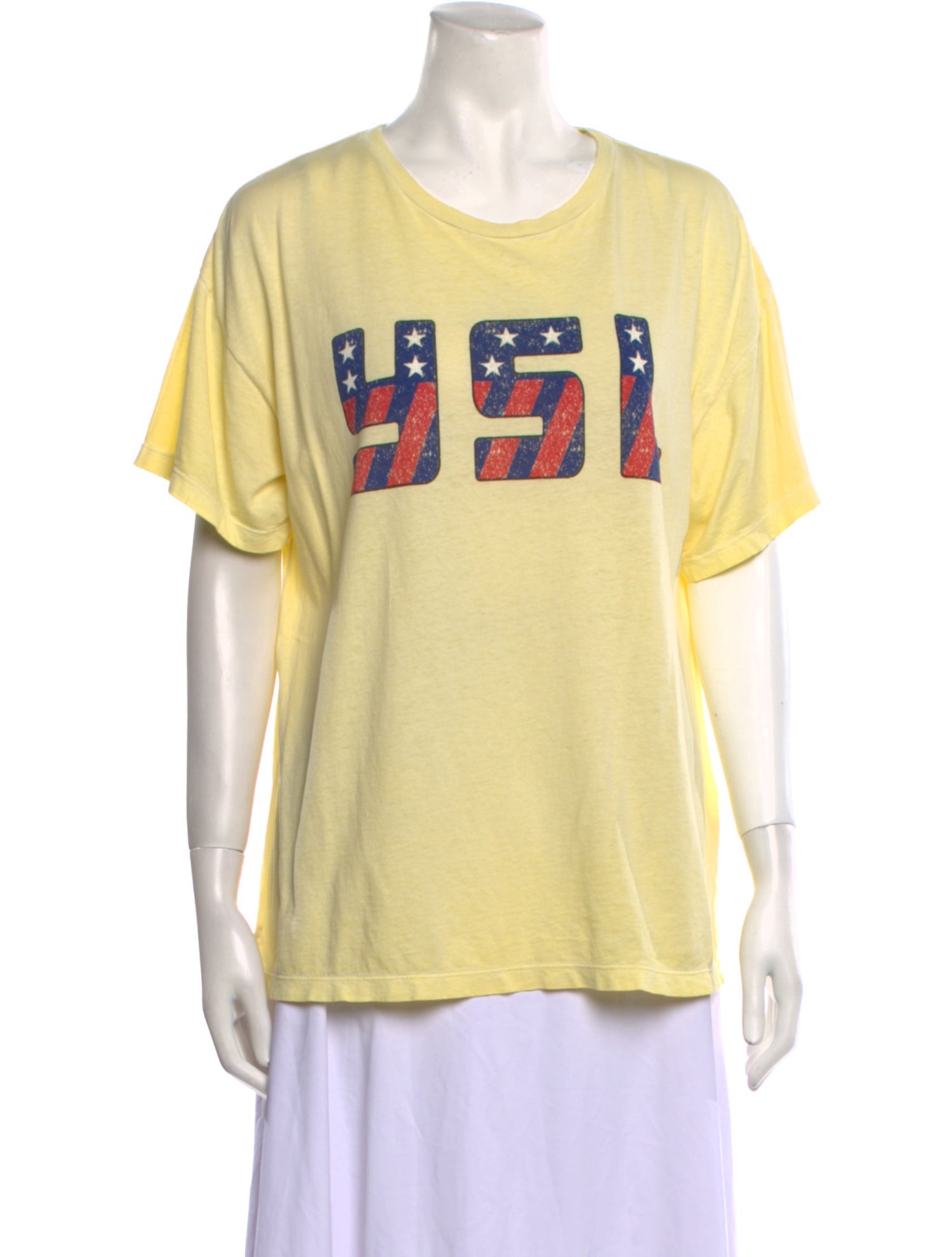 Saint Laurent Graphic Print Crew Neck T-Shirt